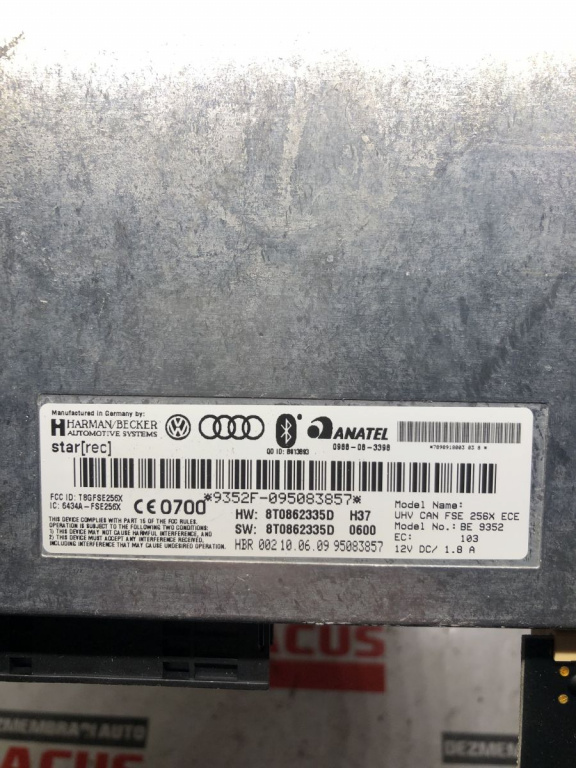 Modul bluetooth Audi A4 B8 cod: 8t086233