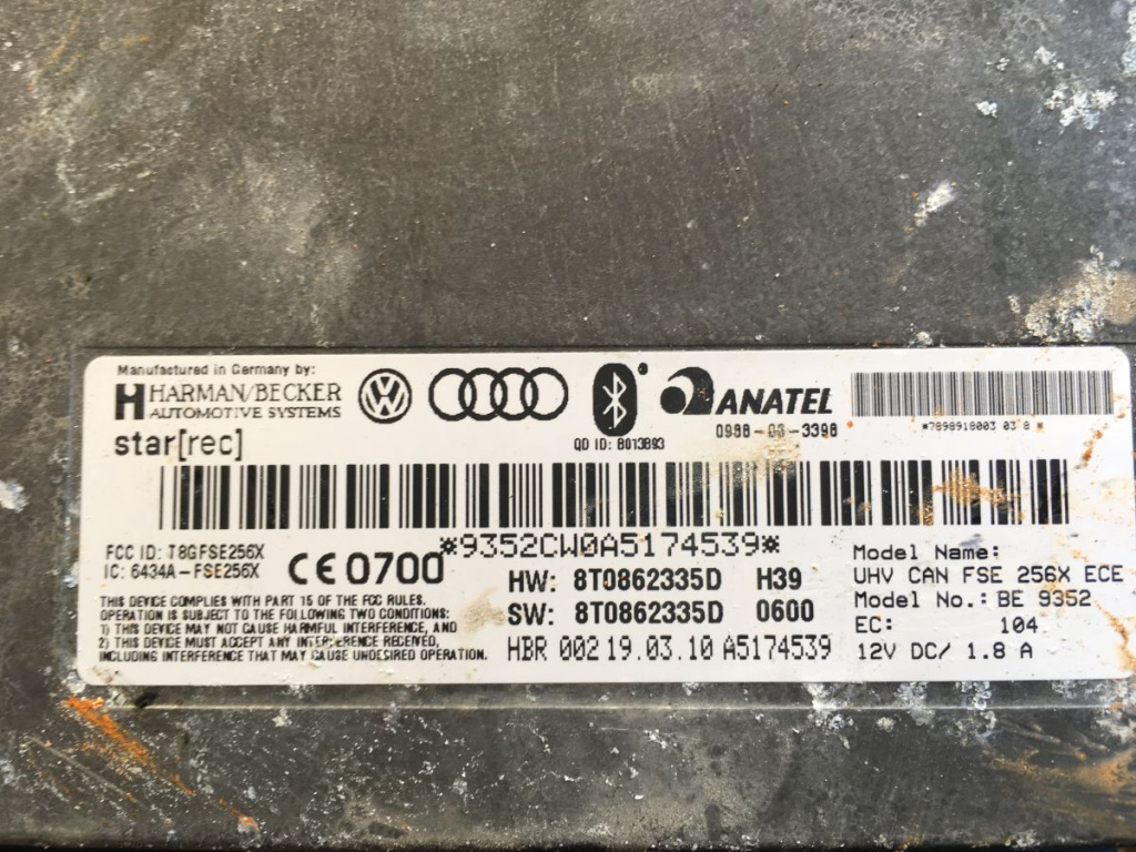 Modul bluetooth Audi A4 B8 cod: 8t086233