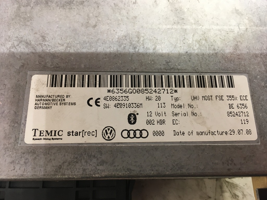 Modul bluetooth Audi A6 cod: 4e0862335