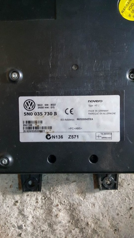 Modul bluetooth cod 5n0035730b vw touare
