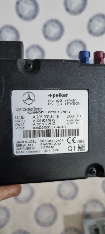 Modul bluetooth Mercedes C class W205 co