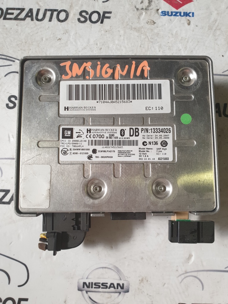 Modul bluetooth Opel Insignia Cod OEM : 13304026