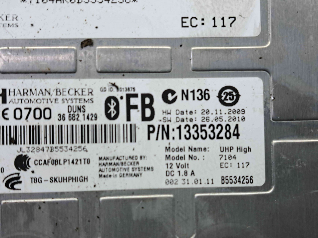Modul bluetooth Opel Meriva B [Fabr 2010-prezent] 13353284