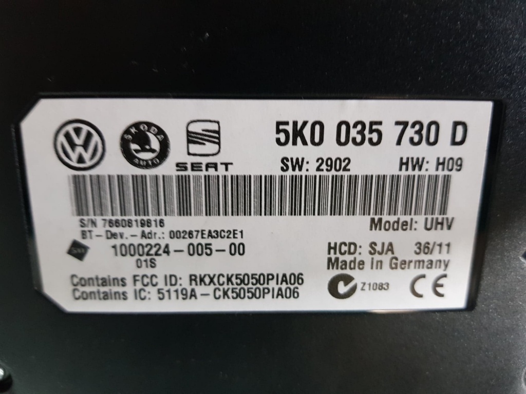 Modul bluetooth premium VW Caddy 5k00357