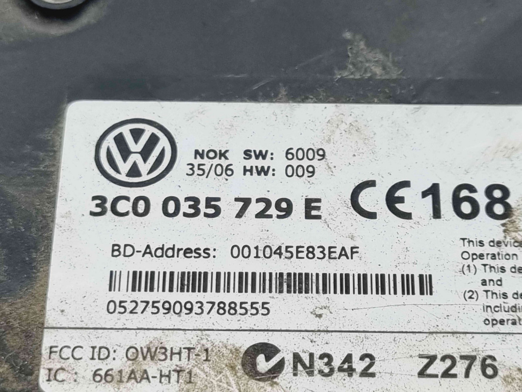 Modul bluetooth Volkswagen Passat B6 Variant (3C5) [Fabr 2005-2010] 3C0035729E