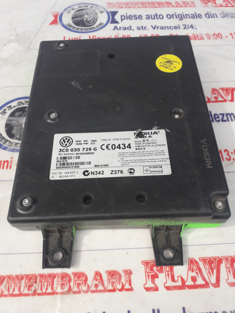 Modul Bluetooth vw passat B6 an 2006 cod 3c0035729g