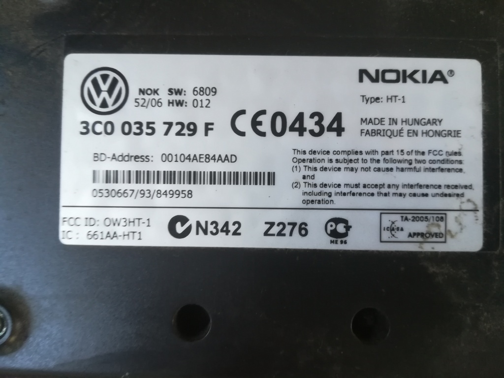 Modul bluetooth VW Passat B6 cod 3C00357