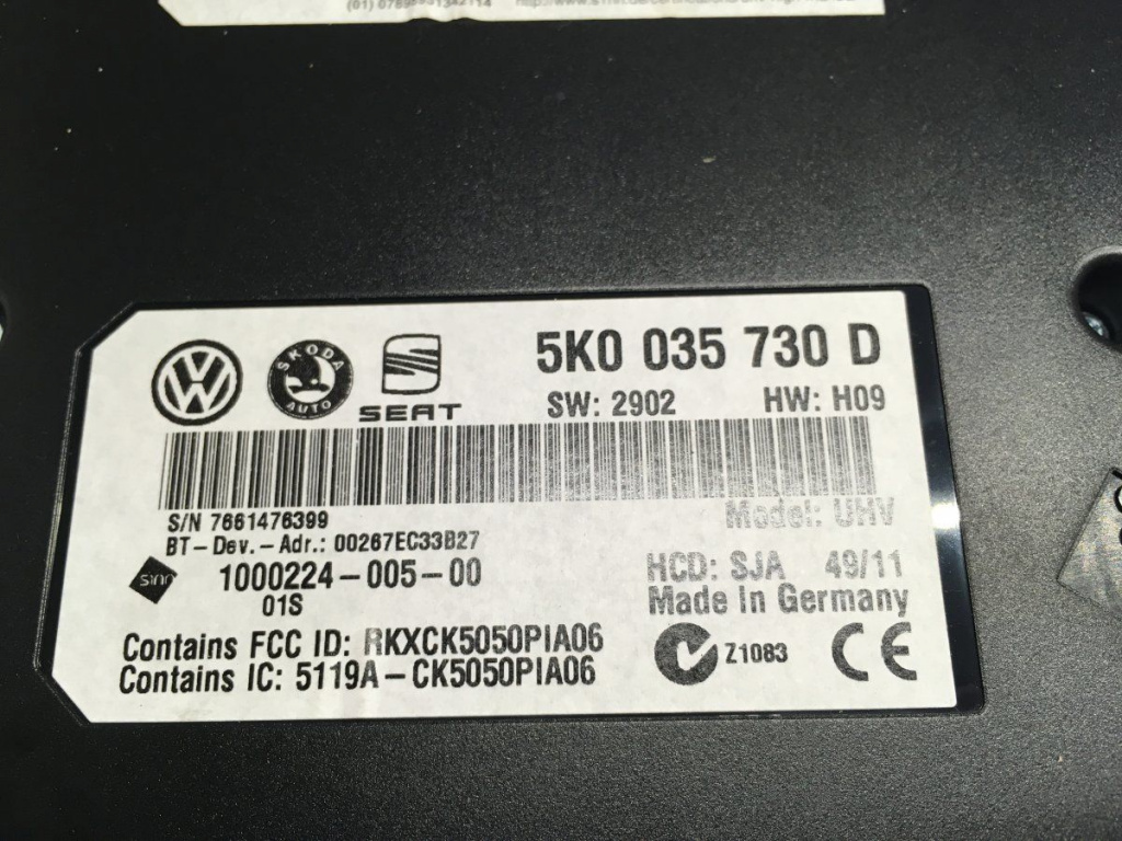 Modul bluetooth VW Passat B7 cod: 5k0035
