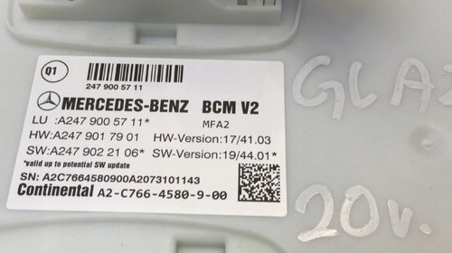 Modul BSI Mercedes GLA W247 1.3B A2479005711 2021