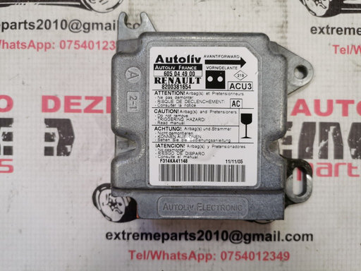 Modul comanda airbag 8200381654 Autoliv 605044900 