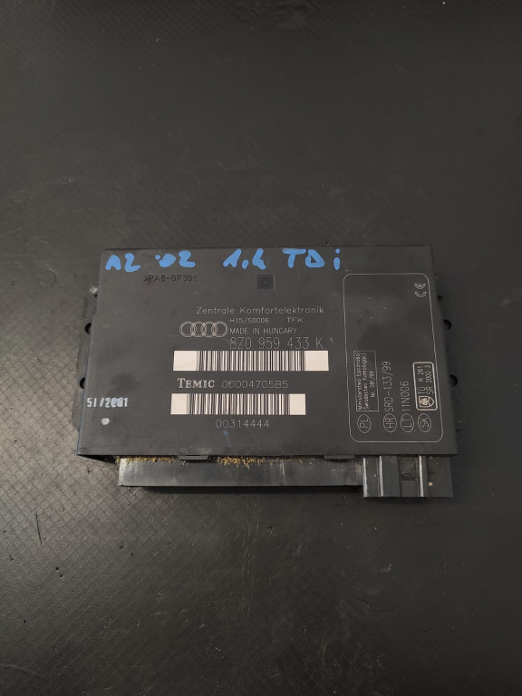 Modul confort , Calculator confort , Audi A2 , 2002 COD 8Z0959433K FACTURA SI GARANTIE