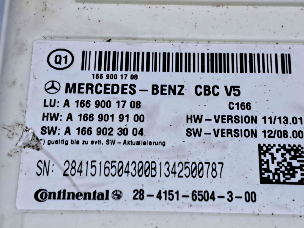 Modul confort Mercedes Clasa ML (W166) [Fabr 2011-