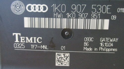 MODUL CONTROL CENTRAL GAT GATEWAY COD 1K0907530E VW GOLF 5 FAB. 2003 - 2009 ⭐⭐⭐⭐⭐