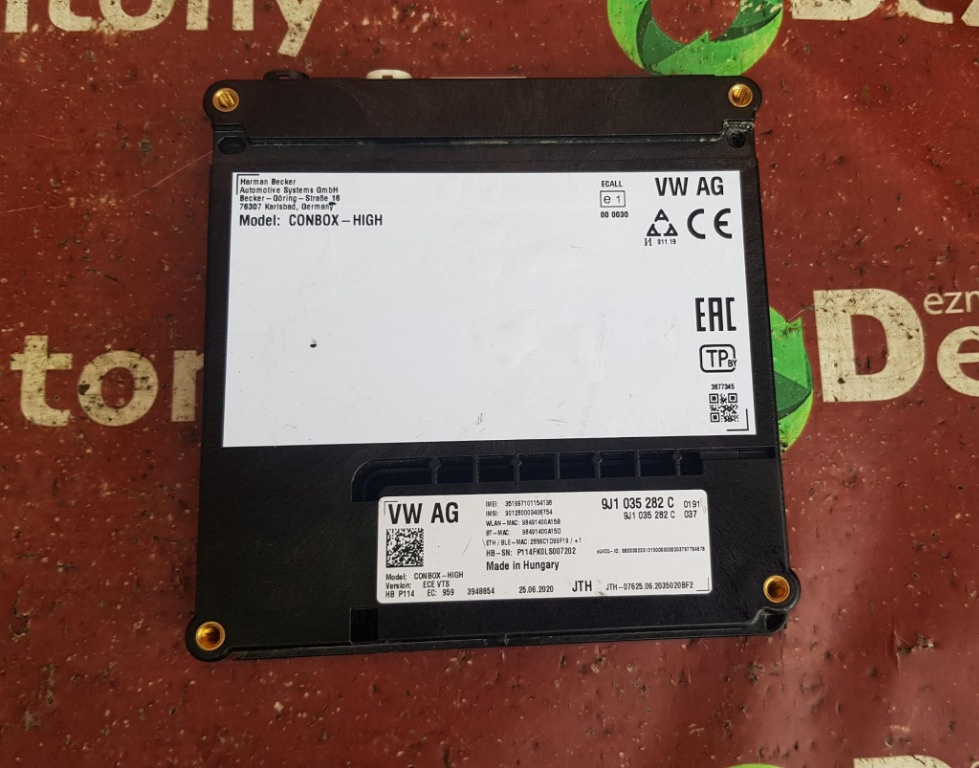 Modul control COMBOX HIGH Porsche Taycan cod 9J1035282C
