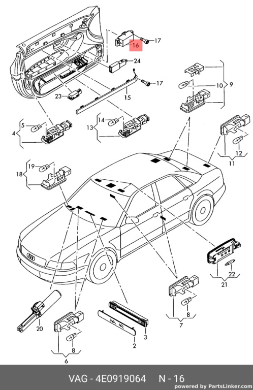 Modul control lumini Audi A8 D3 2006 ASB