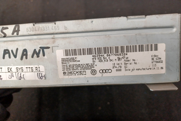 Modul control radio 4F0035541H 4E0910541