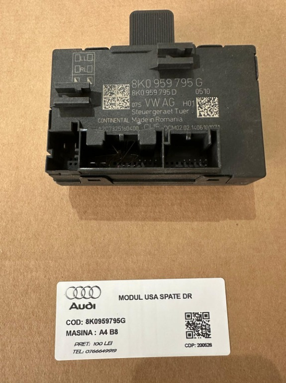 ✅ Modul control usa spate dreapta Audi A4 B8 8K0