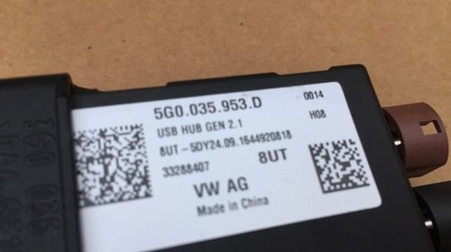 Modul control USB VW Arteon 2015 5G0 035 953 D 5G0035953D