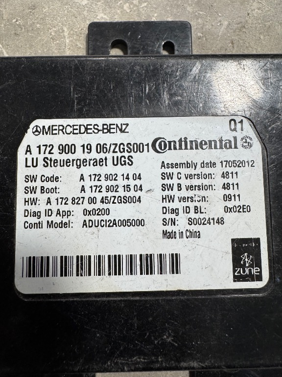 Modul cruise control cod A1729001906/A 1