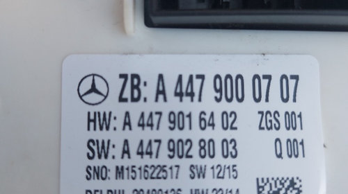 Modul ECU confort Mercedes Vito W447 cod produs: A 447 900 07 07 / A4479000707