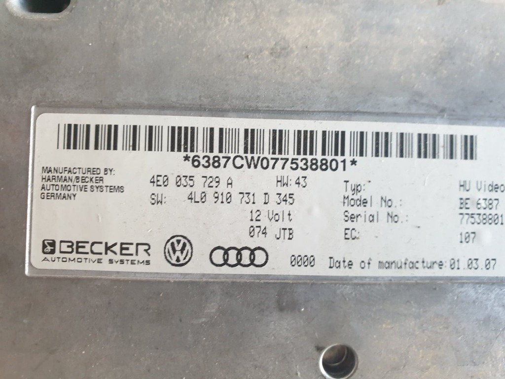 Modul intefata MMI Audi A6 C6 4F coduri 
