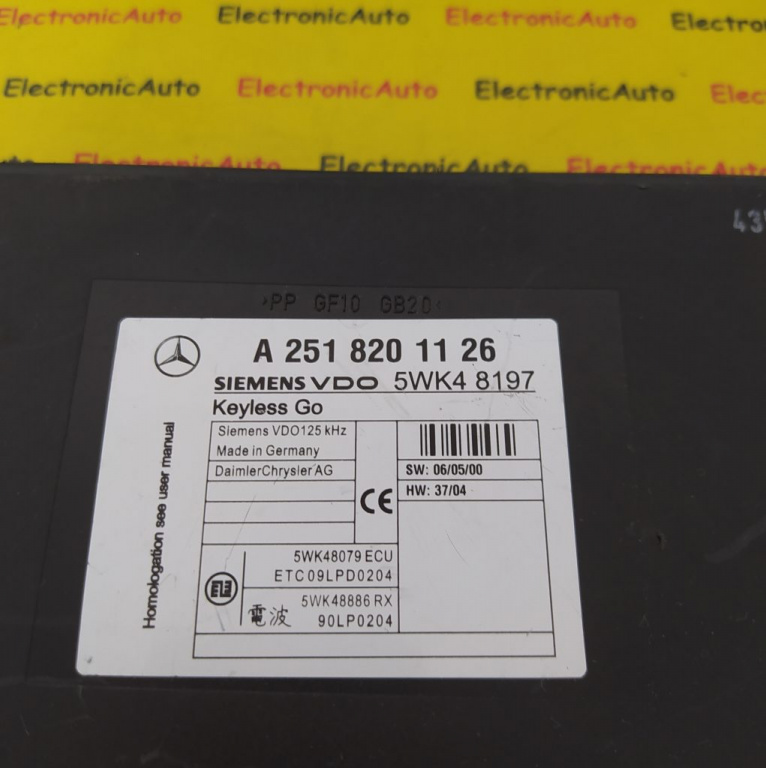 Modul Keyless Mercedes R-Class, A2518201