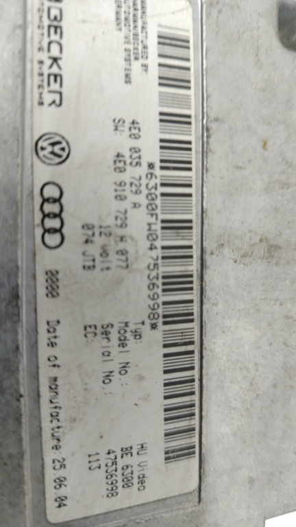 Modul mmi 4e0035729a Audi A8 D3/4E [face