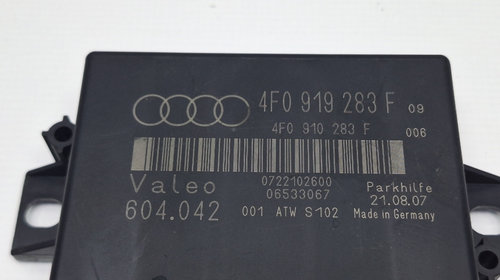 Modul senzori de parcare AUDI A6 III Avant (4F5, C6) [ 2005 - 2011 ] TDI (BLB, BRE) 103KW|140HP OEM 4F0919283F