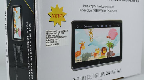 Monitor tetiera cu touch screen 10.1 inch si telecomand SPT1025