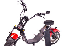 Moped Electric FreeWheel Motor S1 Rosu Autonomie 40 Km Viteza 45 Km/h Omologat Rar Motor 1200 W 42506588