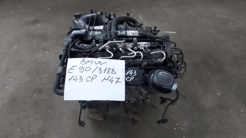 Motor+Injectoare + Pompa Inalta BMW 318 N47 Seria 3 E90 2.0 D 143CP