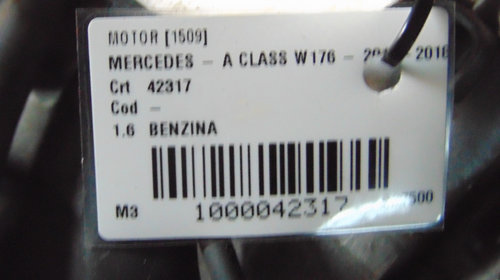 Motor Mercedes A Class din 2017 W176, motor 1.5 Diesel