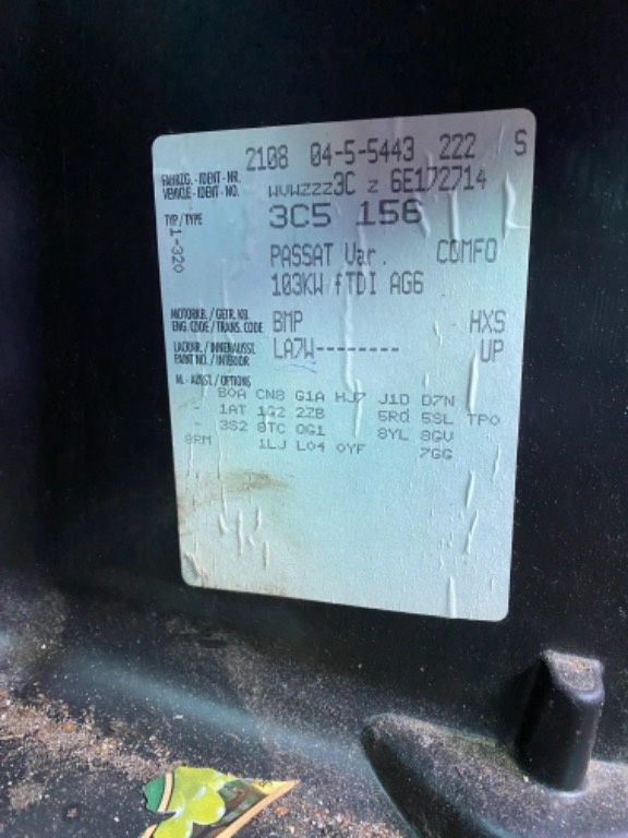 Motor passat b6 2.0 tdi,140cp,cod motor 