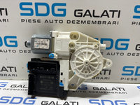 Motoras cu Modul Calculator Macara Electrica pentru Geam Usa Portiera Stanga Fata Sofer Volkswagen Golf Plus 2004 - 2008 Cod 5M1837401D 1K0959701K [B2926]