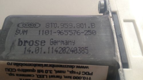 Motoras macara geam Audi A5 usa stanga spate 8T0959801B 8T0 959 801 B