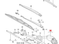 Motoras stergator parbriz Audi A4 8E 2002 2003 2.4 BDV OEM 8E1955119