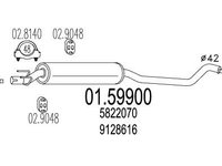 Mts toba intermediara pt OPEL » CORSA B (73_, 78_, 79_) » 1.0 i 12V