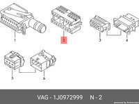 Mufa cu 12 pini Volkswagen Transporter T5 bus 2.0 TDI OEM 1J0972999