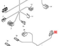 Mufa instalatie cu 2 pini Audi A4 B8 2.0 TDI CAG 103 KW OEM 4E0972575