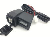 Mufa USB + voltmetru moto Cod:052202