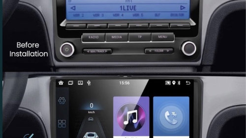 Navi Navigatie Android 9” Inch Radio Vw Skoda Seat Golf 5 6 Vw Passat B6 B7