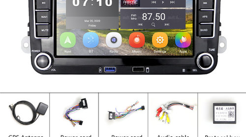 Navigație Android 1/16GB VW Passat B6 B7 Golf 5 6 Octavia 2
