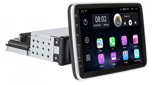 Navigatie 1DIN cu Android Renault Trafic II 2001 - 2014, 2GB RAM, Radio GPS Dual Zone, Display HD 9" Touchscreen reglabil 360 grade, Internet Wi-Fi, Bluetooth, MirrorLink, USB, Waze