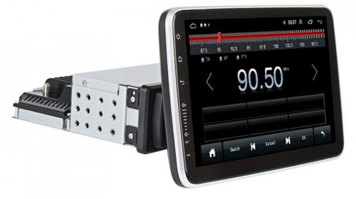 Navigatie 1DIN cu Android Rover 45 2000 - 2005, 2GB RAM, Radio GPS Dual Zone, Display HD 9" Touchscreen reglabil 360 grade, Internet Wi-Fi, Bluetooth, MirrorLink, USB, Waze