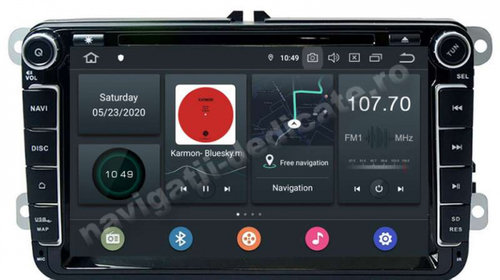 Navigatie Android 9.0 VW Golf 5 6 Passat B6 B7 CC Jetta Tiguan Touran Eos Amarok Caddy Eos Polo NAVD-P9240