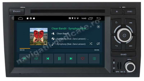 Navigatie Audi A4 B6 B7 Seat Exeo Android 9.0 2GB Ram Carkit Bluetooth USB Waze NAVD-MT050