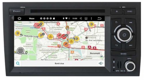 Navigatie AUDI A4 B6 B7 SEAT EXEO Android Octa Core 4GB RAM DVD AUTO GPS CARKIT NAVD-P050