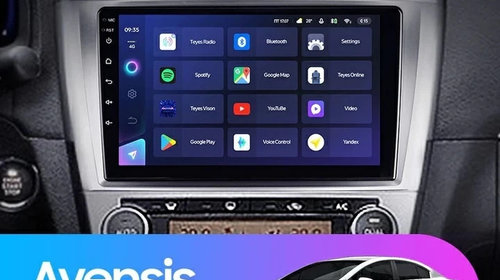 Navigatie Auto Teyes CC2 Plus Toyota Avensis 3 2008-2015 4+64GB 9" QLED Octa-core 1.8Ghz, Android 4G Bluetooth 5.1 DSP