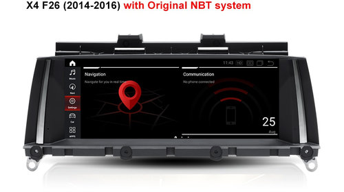 Navigatie BMW X3 F25 X4 F26 2009-2017 CIC NBT cu sistem Android 4+64GB