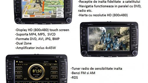 Navigatie Dedicata Car Vision Dnb VW Passat Golf Tiguan Jetta Eos Polo